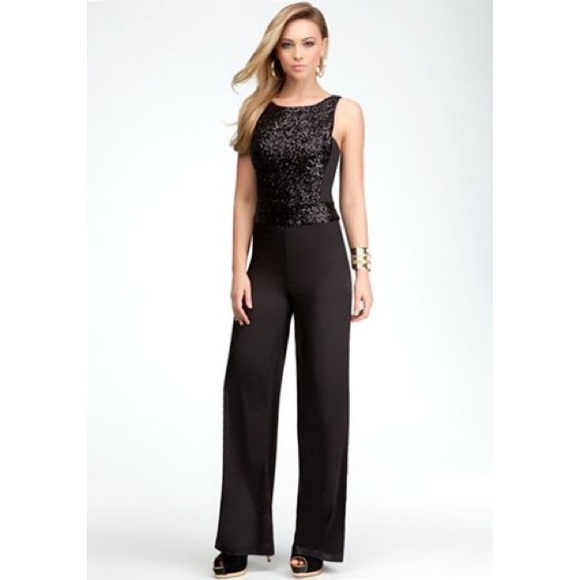 bebe sequin jumpsuit